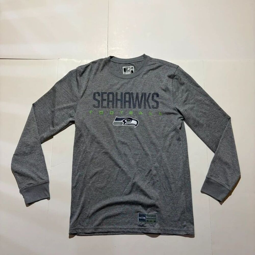Seattle Seahawks Grey Long sleeve Graphic Tee shirt football NFL